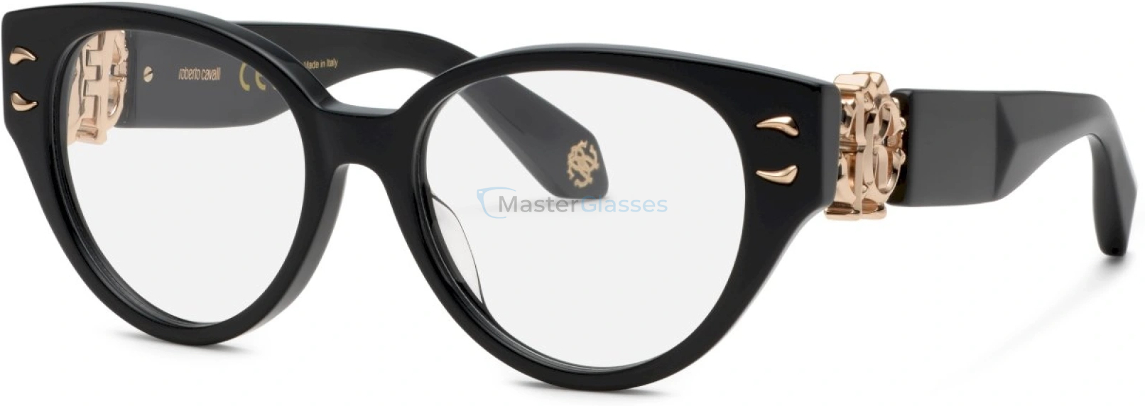  ROBERTO CAVALLI VRC076M 700,  SHINY BLACK, CLEAR