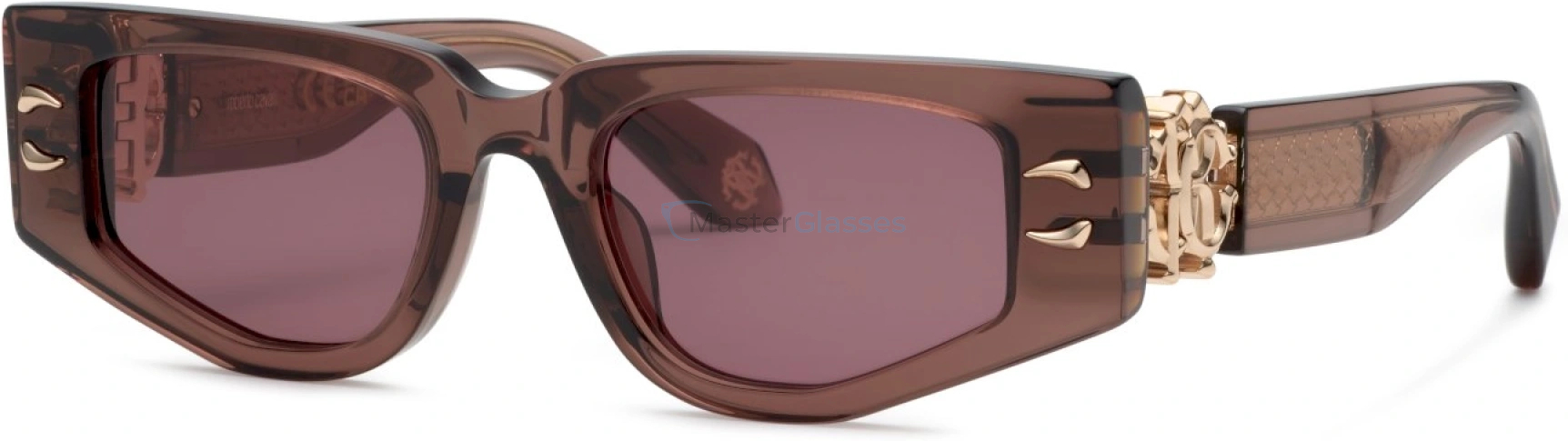   ROBERTO CAVALLI SRC057M 6ME,  SHINY TRANSP.BROWN, VIOLET