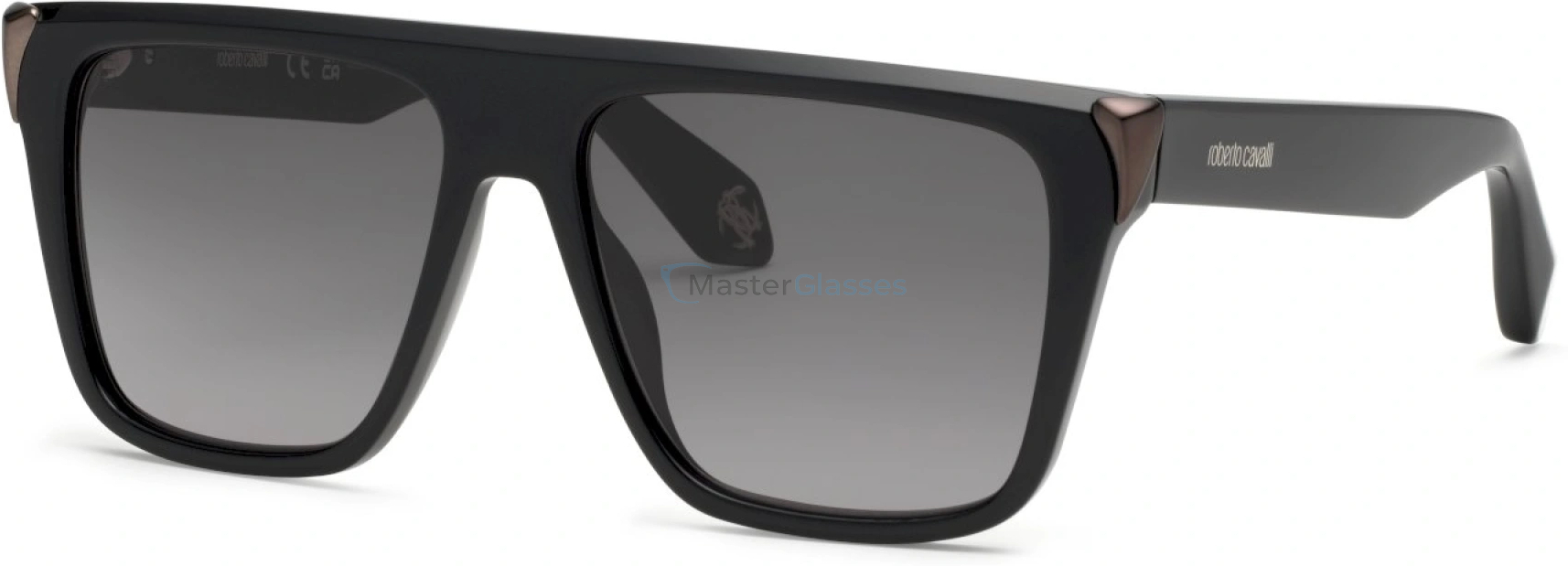   ROBERTO CAVALLI SRC094M 700,  SHINY BLACK, SMOKE GRADIENT
