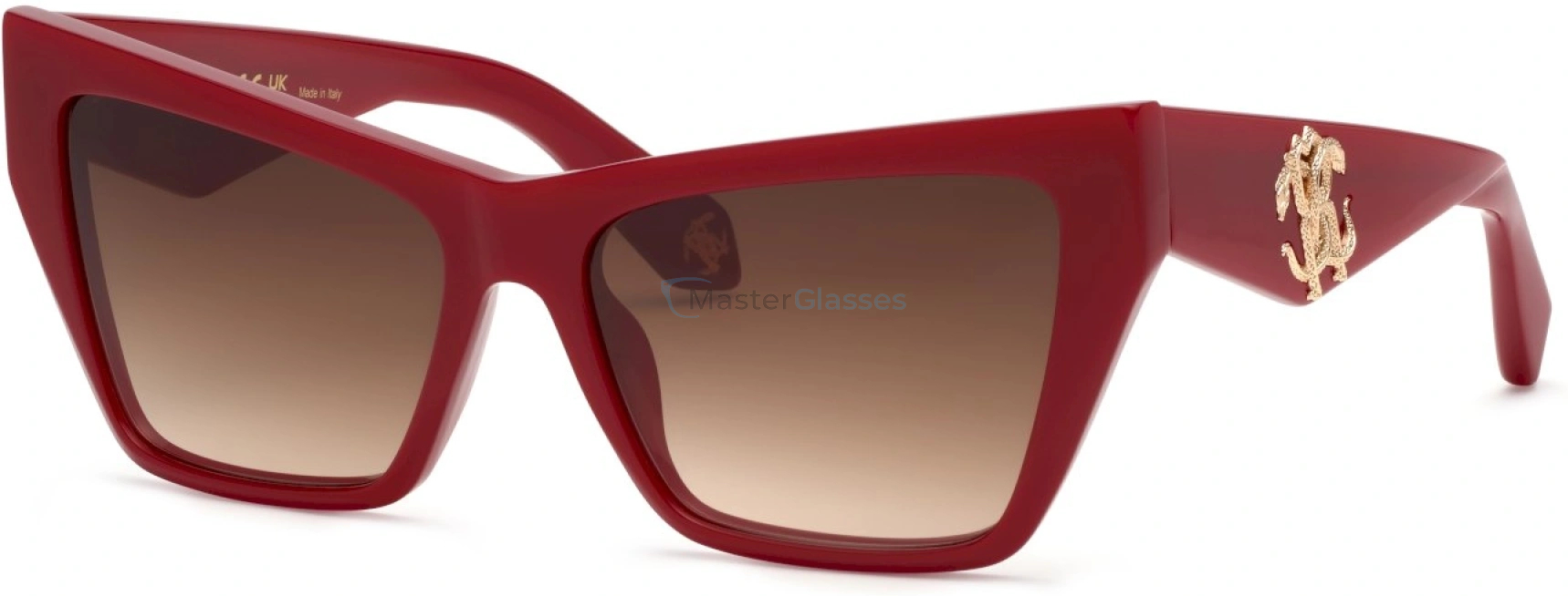   ROBERTO CAVALLI SRC114 9EZ,  SHINY FULL RED, BROWN GRADIENT