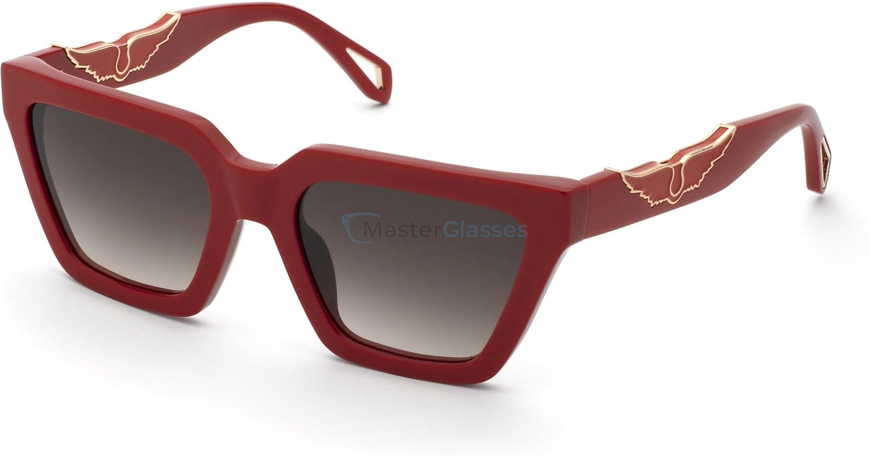   ZADIG VOLTAIRE SZV418 6XX,  SHINY FULL RED, BROWN GRADIENT