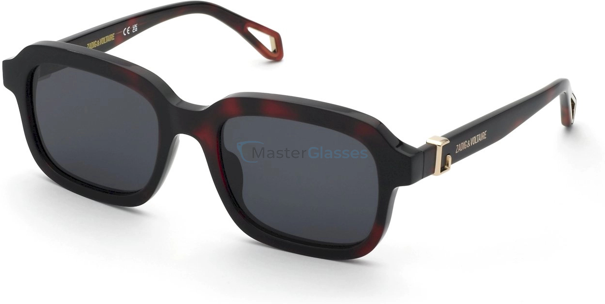   ZADIG VOLTAIRE SZV416 9JC,  SHINY RED HAVANA, SMOKE