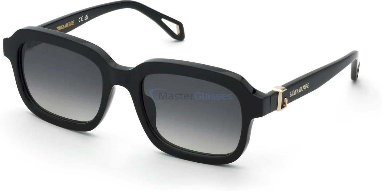   ZADIG VOLTAIRE SZV416 700,  SHINY BLACK, SMOKE GRADIENT SMOKE