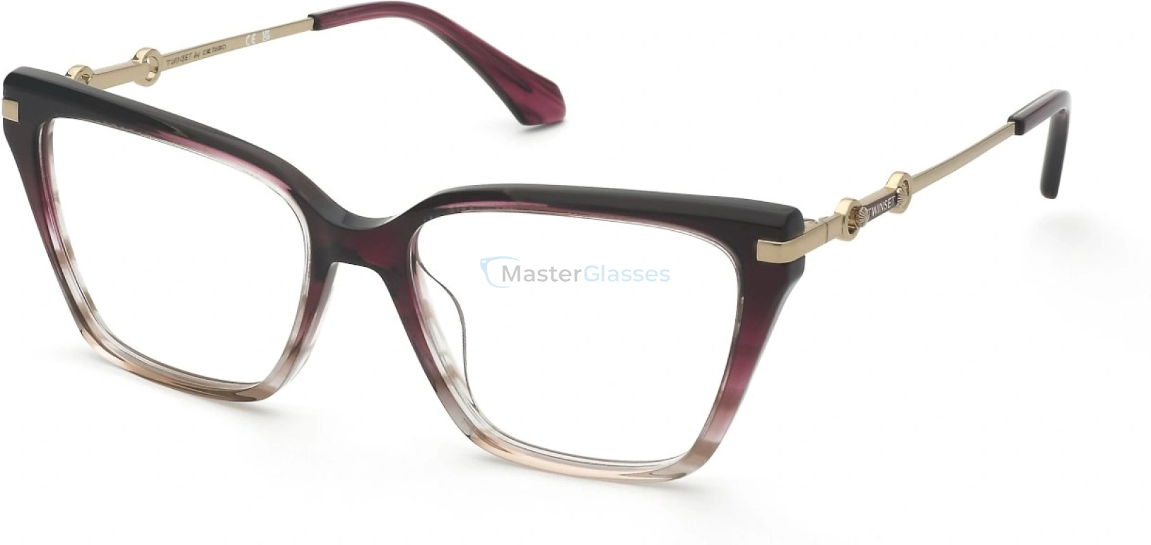  TWINSET VTW080 AH7,  SHINY BORDEAUX GRAD.BROWN, CLEAR