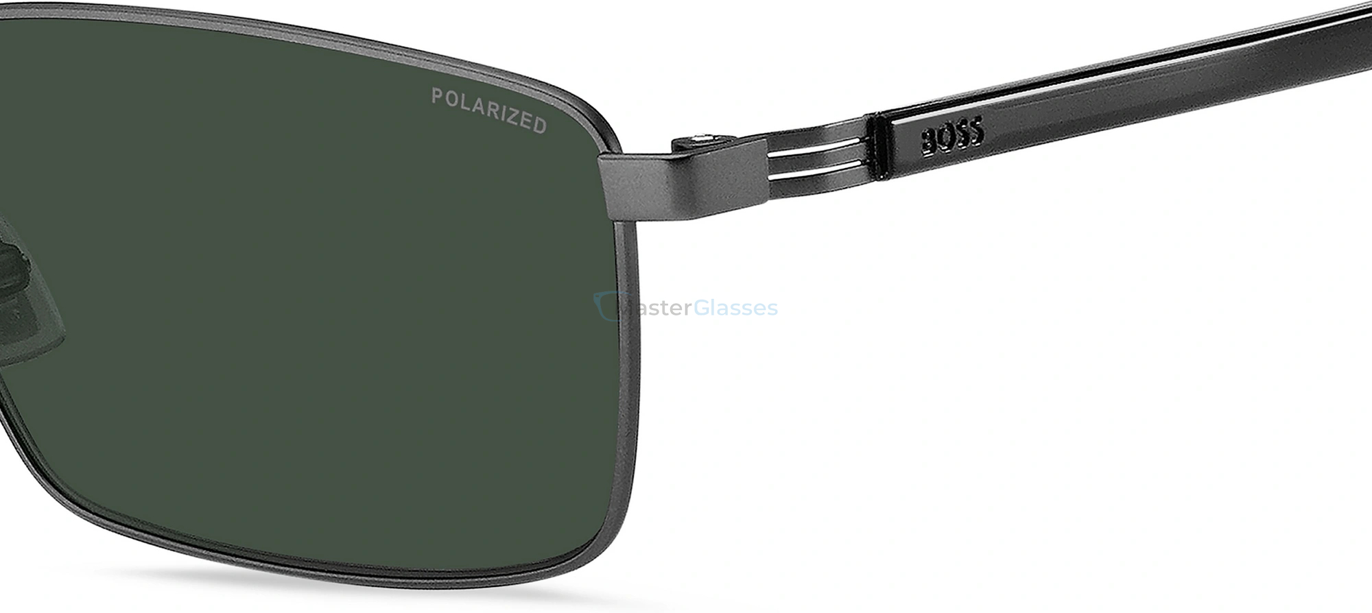   HUGO BOSS 1700/S 4UY,  MATTE DARK RUTHENIUM GREY, GREEN POLARIZED