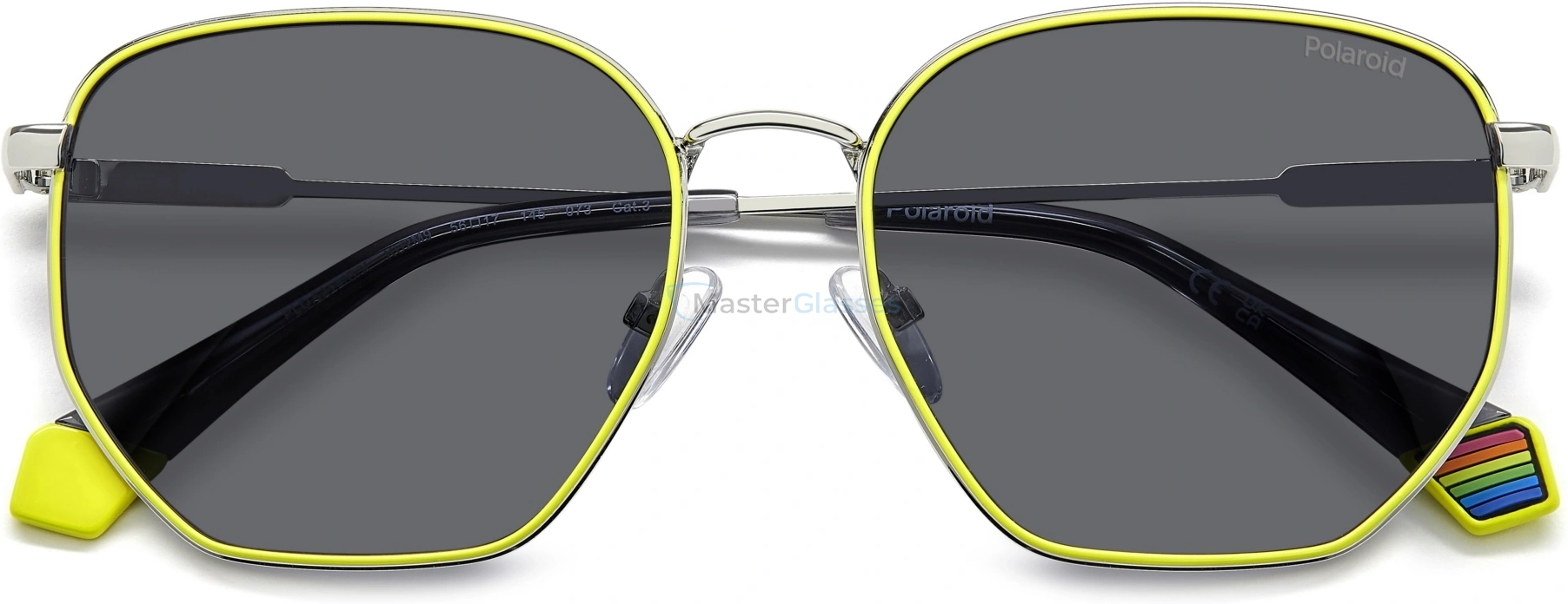   POLAROID PLD 6214/S/X KU2,  PALLADIUM YELLOW, GREY POLARIZED
