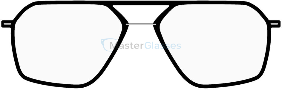  MONOGRAM MNPI025 GN/BK,  GUNMETAL/BLACK, CLEAR