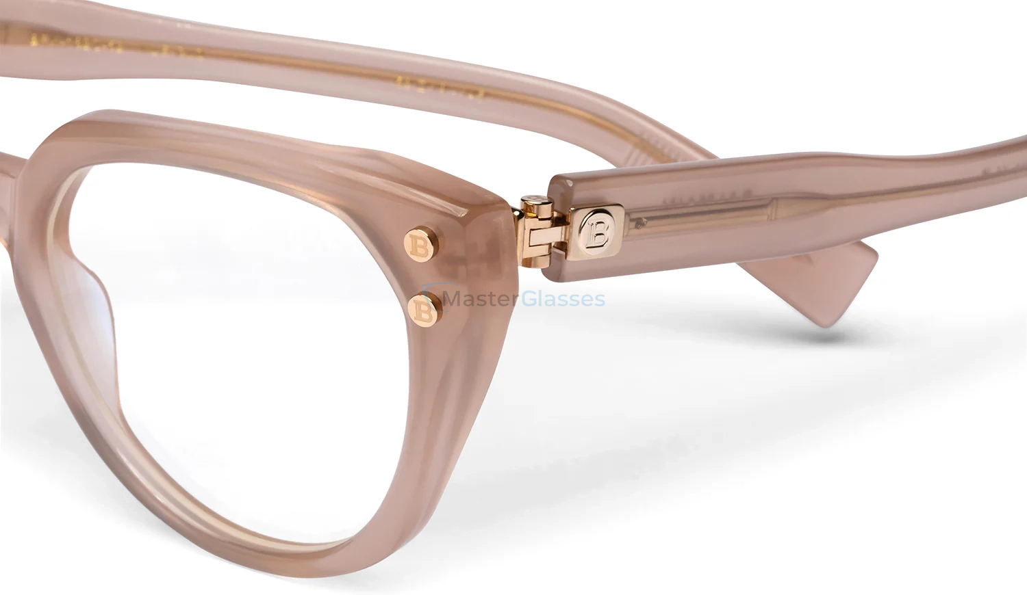  BALMAIN YVONNE NDE - GLD,  Cloudy Nude - 12k Gold, CLEAR