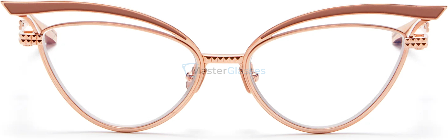  VALENTINO V - GLASSLINER RSE - NDE,  Rose Gold - Nude Enamel - w/ Chain, CLEAR
