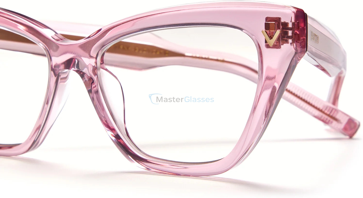  VALENTINO V - TALE PNK - GLD,  Crystal Pink - V-Light Gold, CLEAR