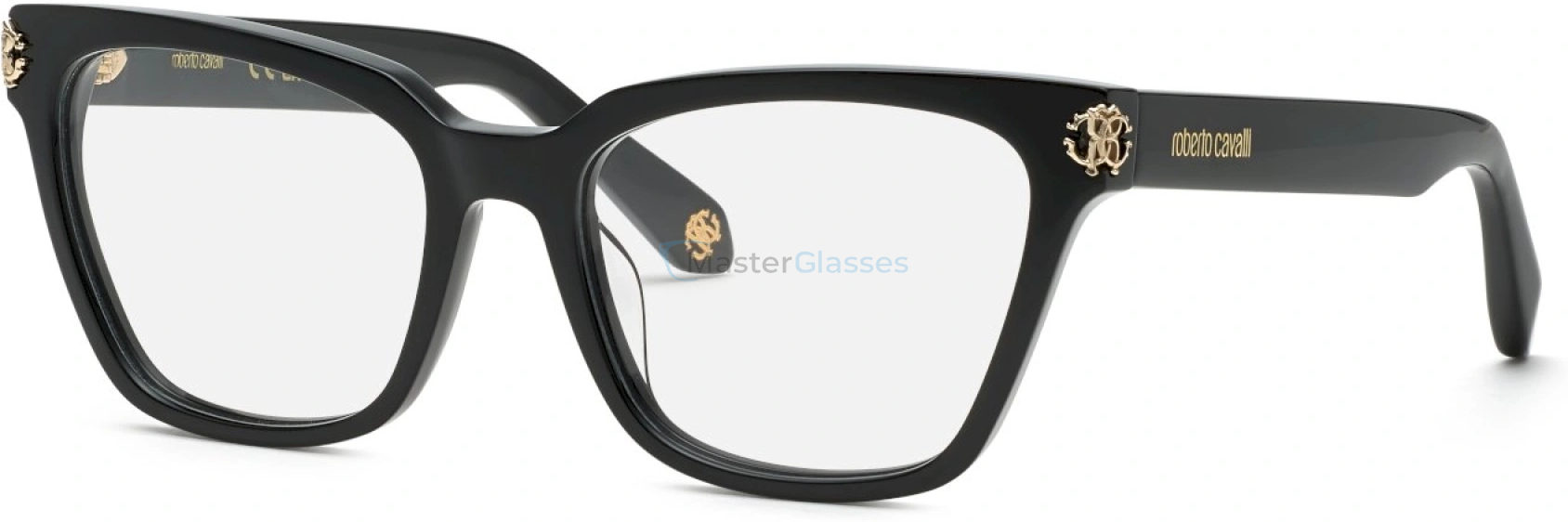  ROBERTO CAVALLI VRC073M 0700,  SHINY BLACK, CLEAR