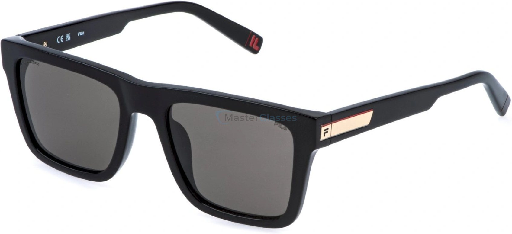 Солнцезащитные очки FILA SFIA11V 700P, цвет SHINY BLACK, SMOKE