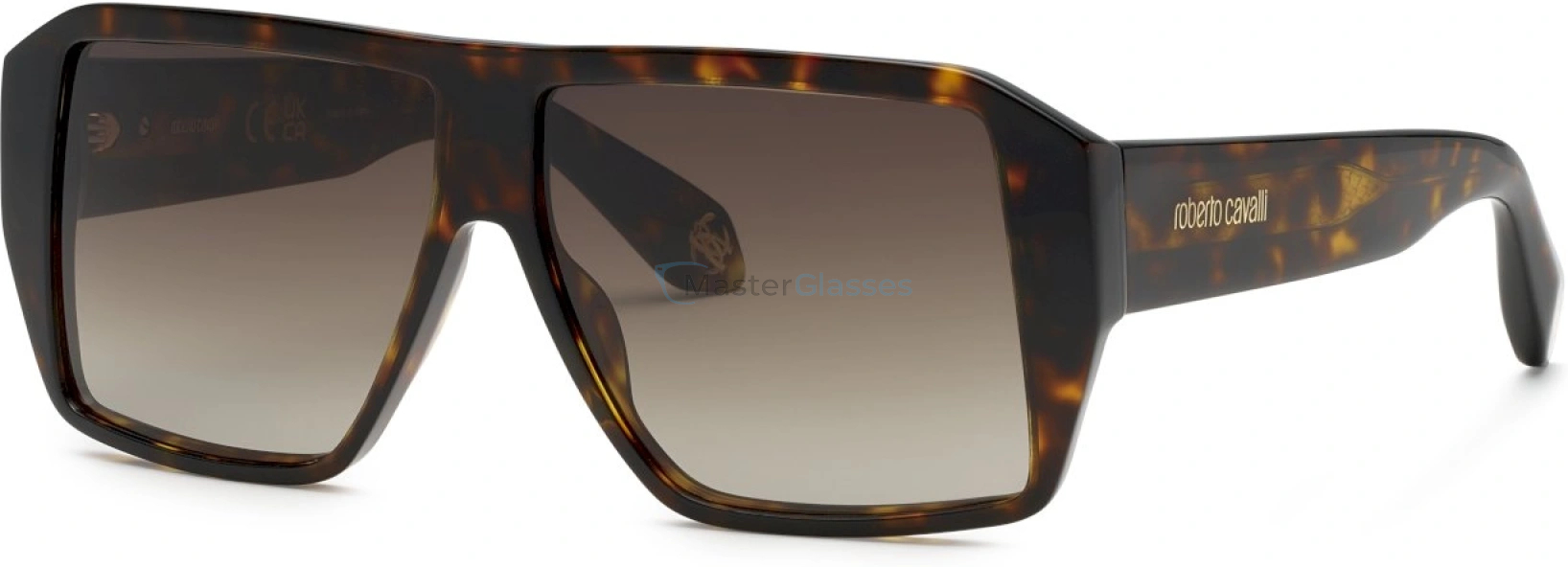   ROBERTO CAVALLI SRC125M 0743,  SHINY BROWN/YELLOW HAVANA, BROWN GRADIENT BROWN