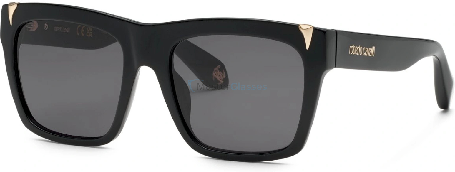   ROBERTO CAVALLI SRC126V 700Y,  SHINY BLACK, SMOKE