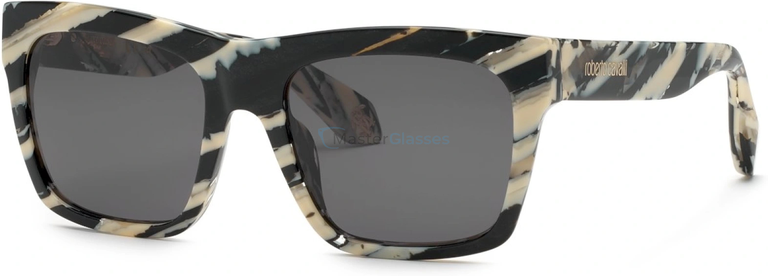   ROBERTO CAVALLI SRC126M 09NN,  SHINY HAVANA ZEBRA, SMOKE
