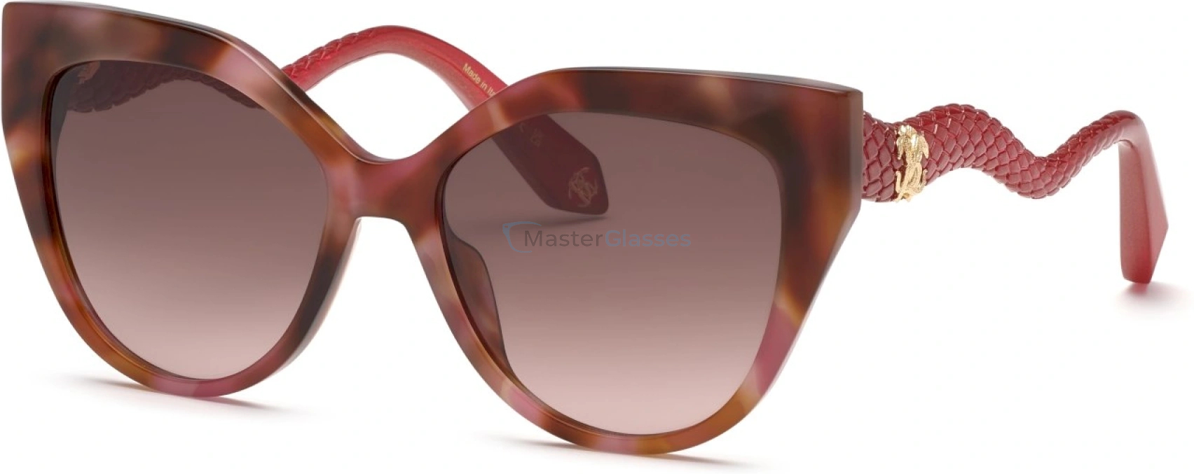   ROBERTO CAVALLI SRC138M 01GQ,  BROWN/PINK HAVANA, BROWN GRADIENT BROWN