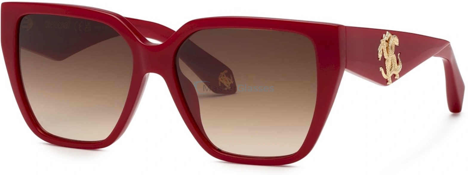   ROBERTO CAVALLI SRC137 09EZ,  SHINY FULL RED, BROWN GRADIENT