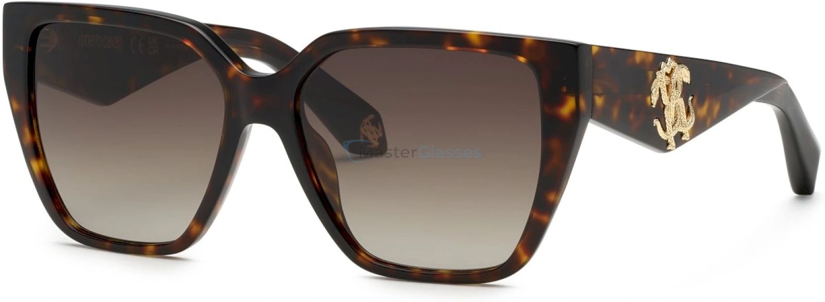   ROBERTO CAVALLI SRC137 0743,  SHINY BROWN/YELLOW HAVANA, BROWN GRADIENT BROWN