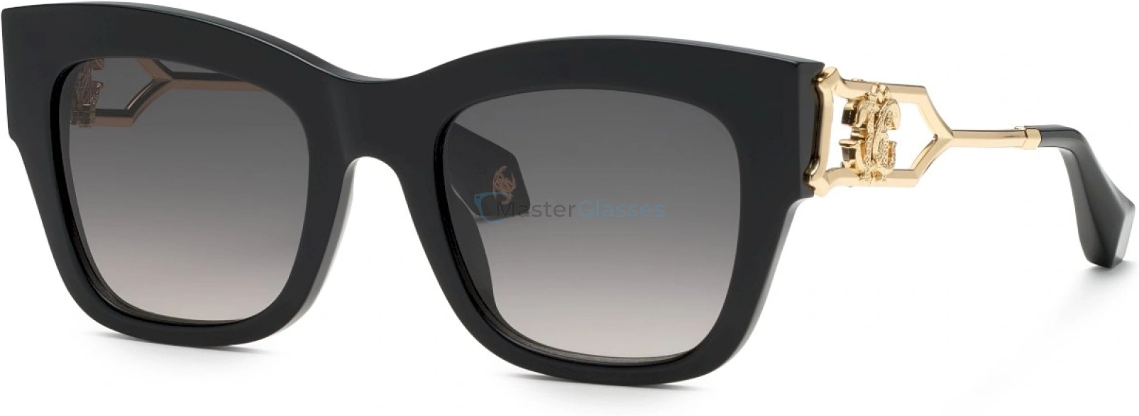   ROBERTO CAVALLI SRC130 0700,  SHINY BLACK, SMOKE GRADIENT