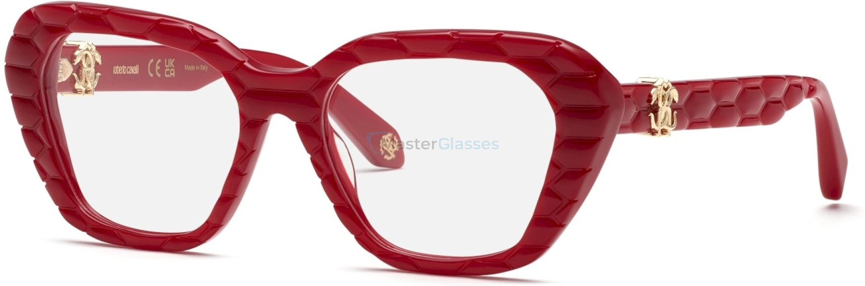  ROBERTO CAVALLI VRC070M 09EZ,  SHINY FULL RED, CLEAR