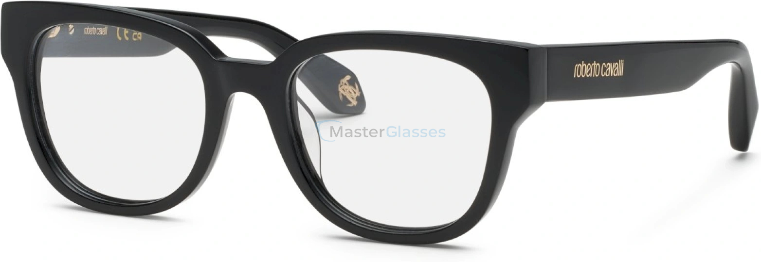  ROBERTO CAVALLI VRC115M 0700,  SHINY BLACK, CLEAR
