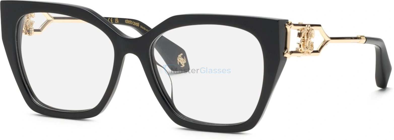  ROBERTO CAVALLI VRC120 0700,  SHINY BLACK, CLEAR
