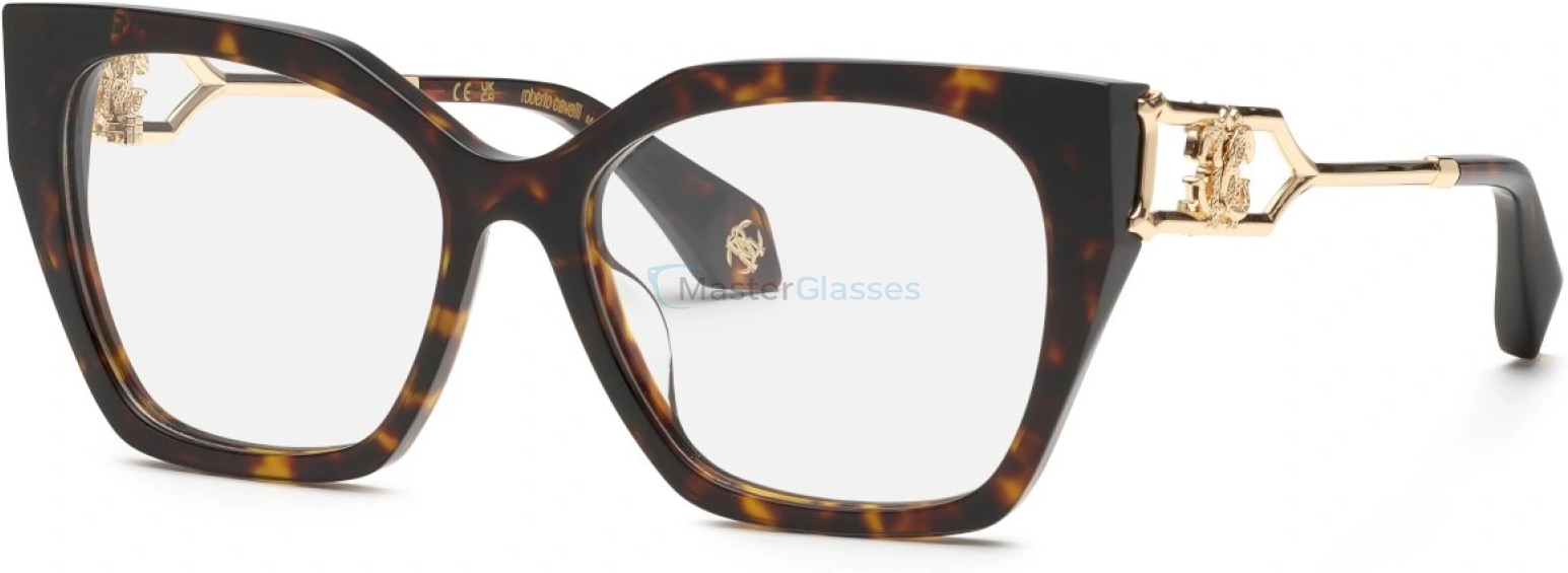  ROBERTO CAVALLI VRC120 01AY,  SHINY DARK HAVANA, CLEAR