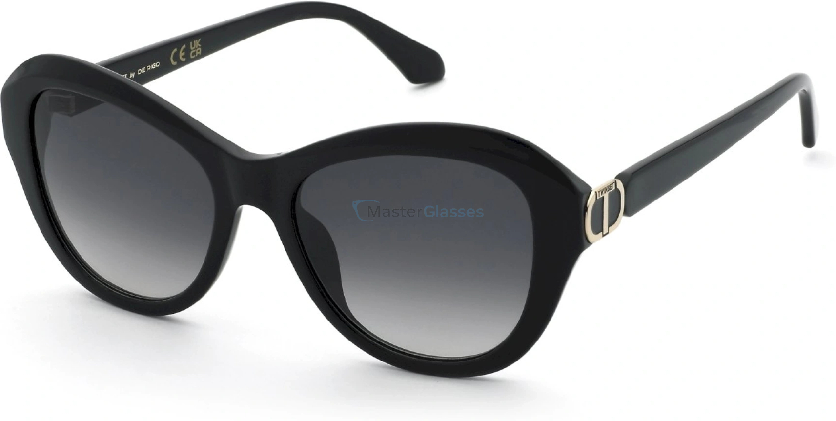   TWINSET STW097 0700,  SHINY BLACK, SMOKE GRADIENT