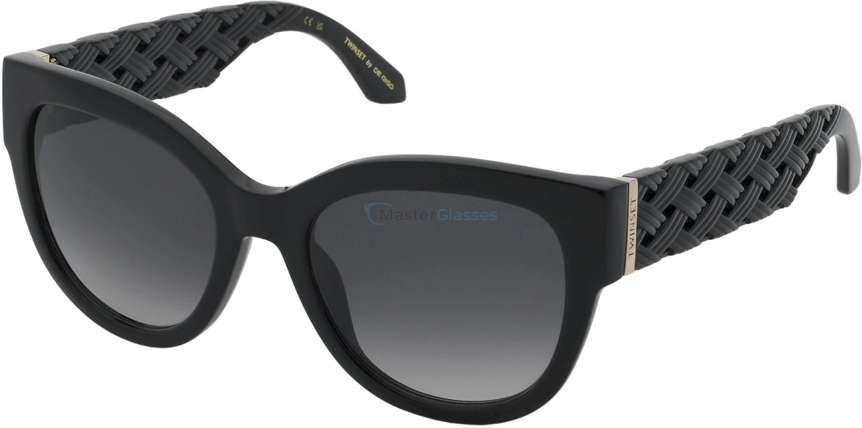   TWINSET STW103 0700,  SHINY BLACK, SMOKE GRADIENT