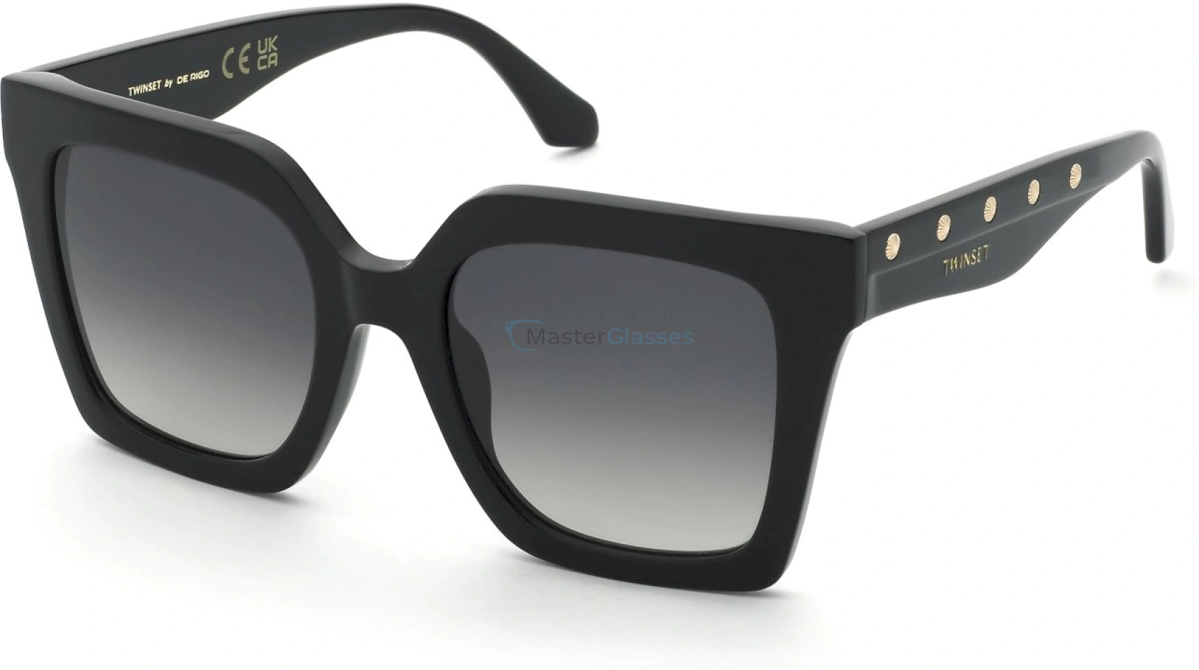   TWINSET STW105 0700,  SHINY BLACK, SMOKE GRADIENT