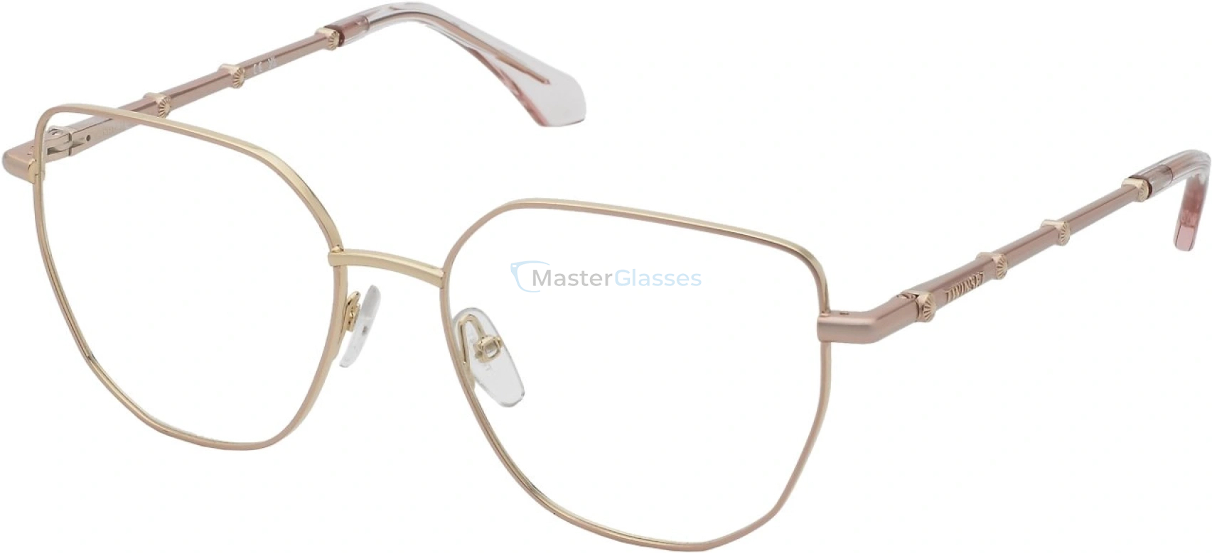  TWINSET VTW088 0323,  SHINY ROSE GOLD WITH PINK PART, CLEAR