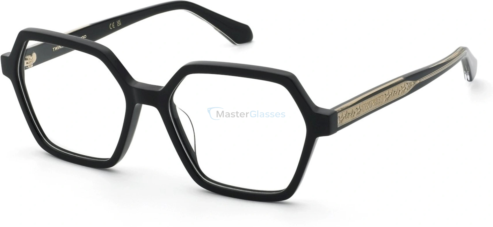  TWINSET VTW094 0700,  SHINY BLACK, CLEAR