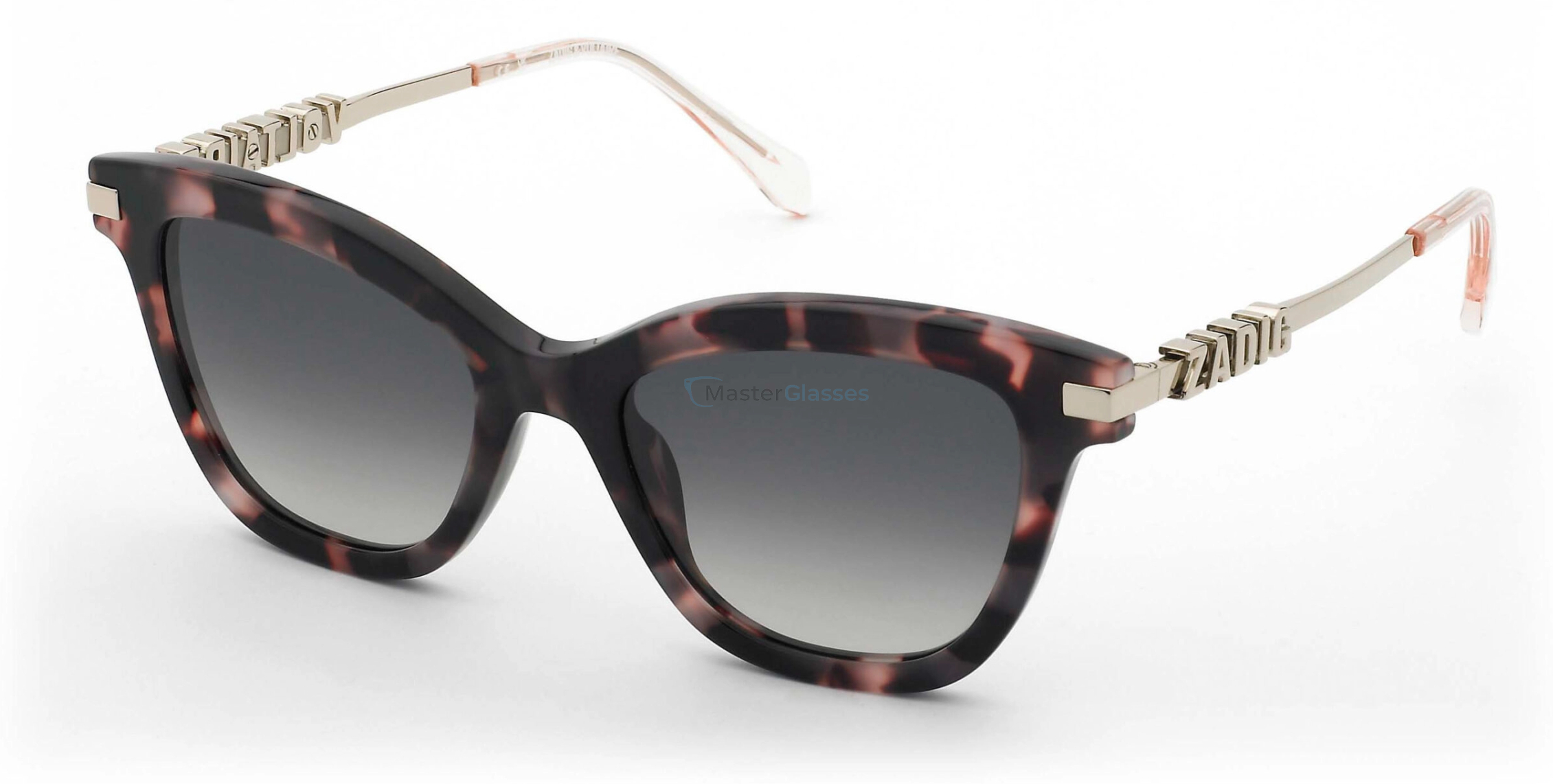   ZADIG and VOLTAIRE SZV451 01GT,  FUXIA/PINK HAVANA, SMOKE GRADIENT