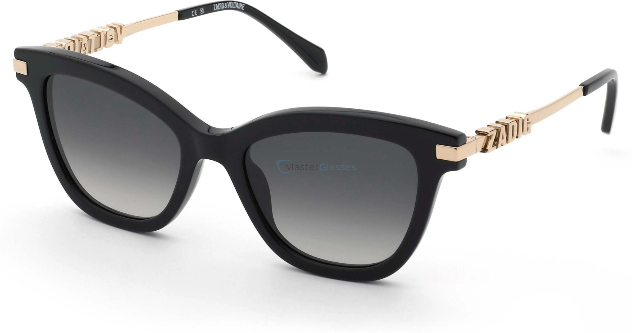   ZADIG and VOLTAIRE SZV451 0700,  SHINY BLACK, SMOKE GRADIENT