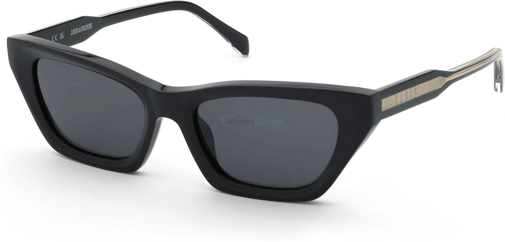   ZADIG and VOLTAIRE SZV454 0700,  SHINY BLACK, SMOKE