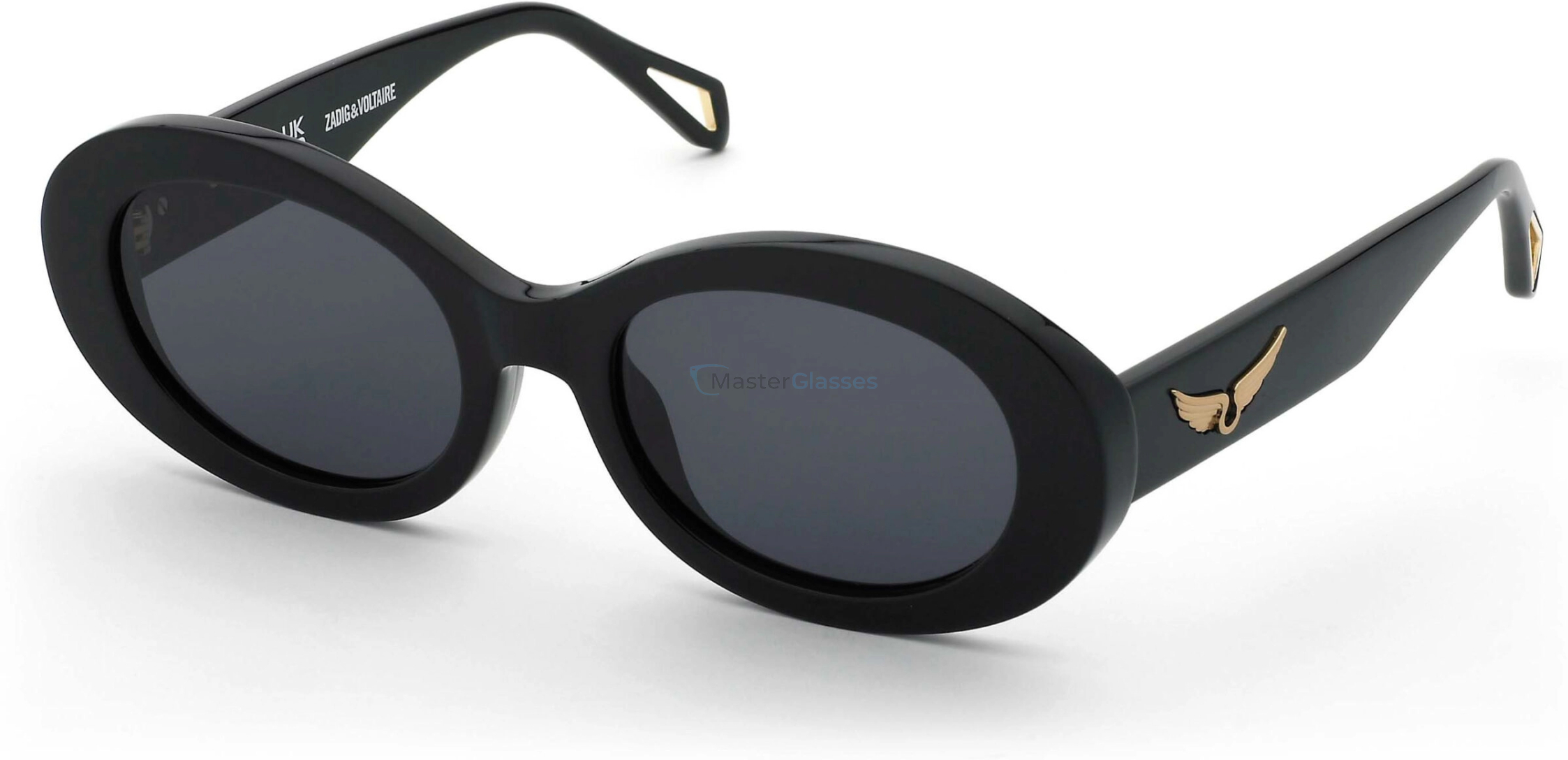   ZADIG and VOLTAIRE SZV460 0700,  SHINY BLACK, SMOKE