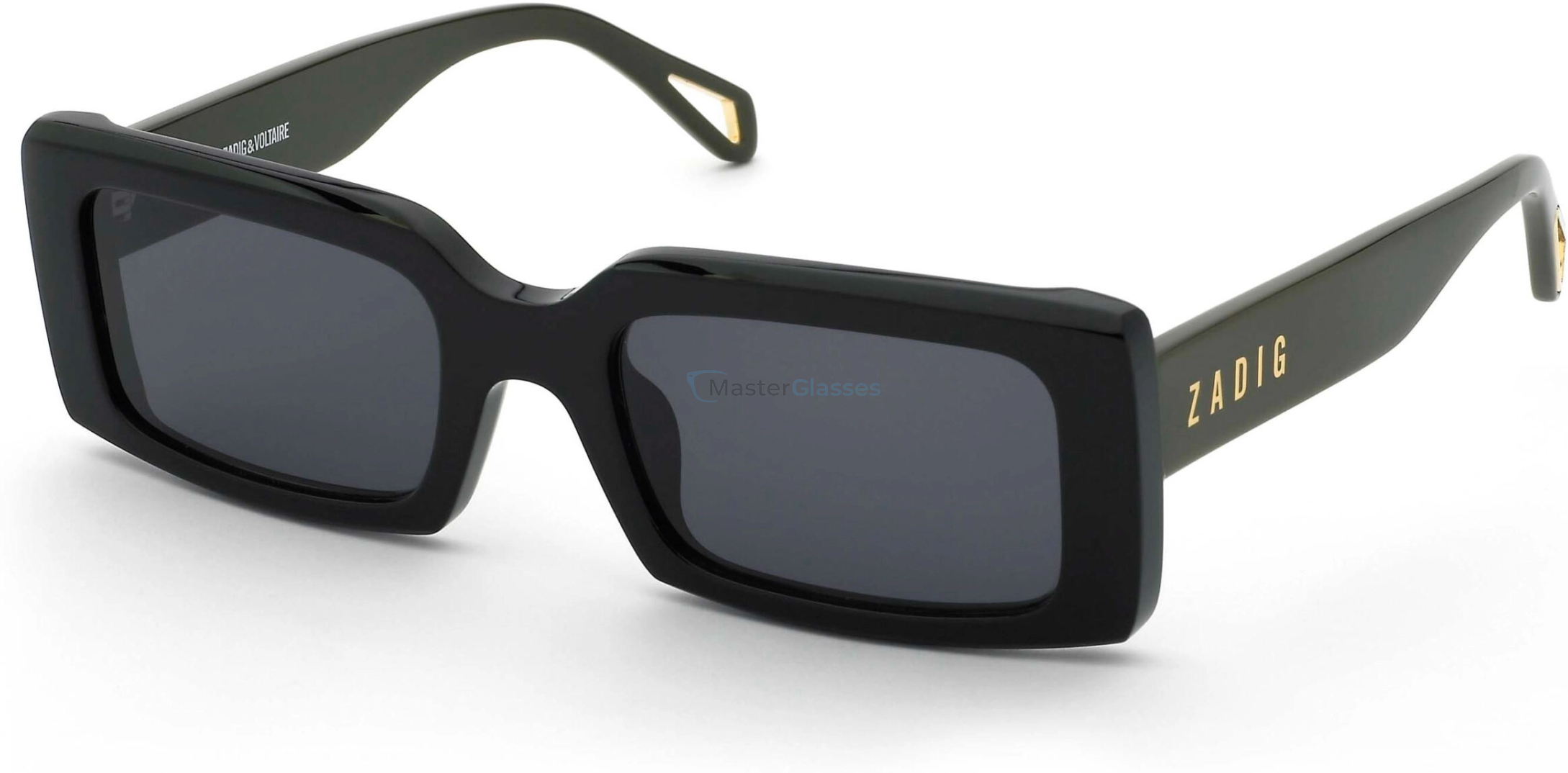   ZADIG and VOLTAIRE SZV462 700Y,  SHINY BLACK, SMOKE