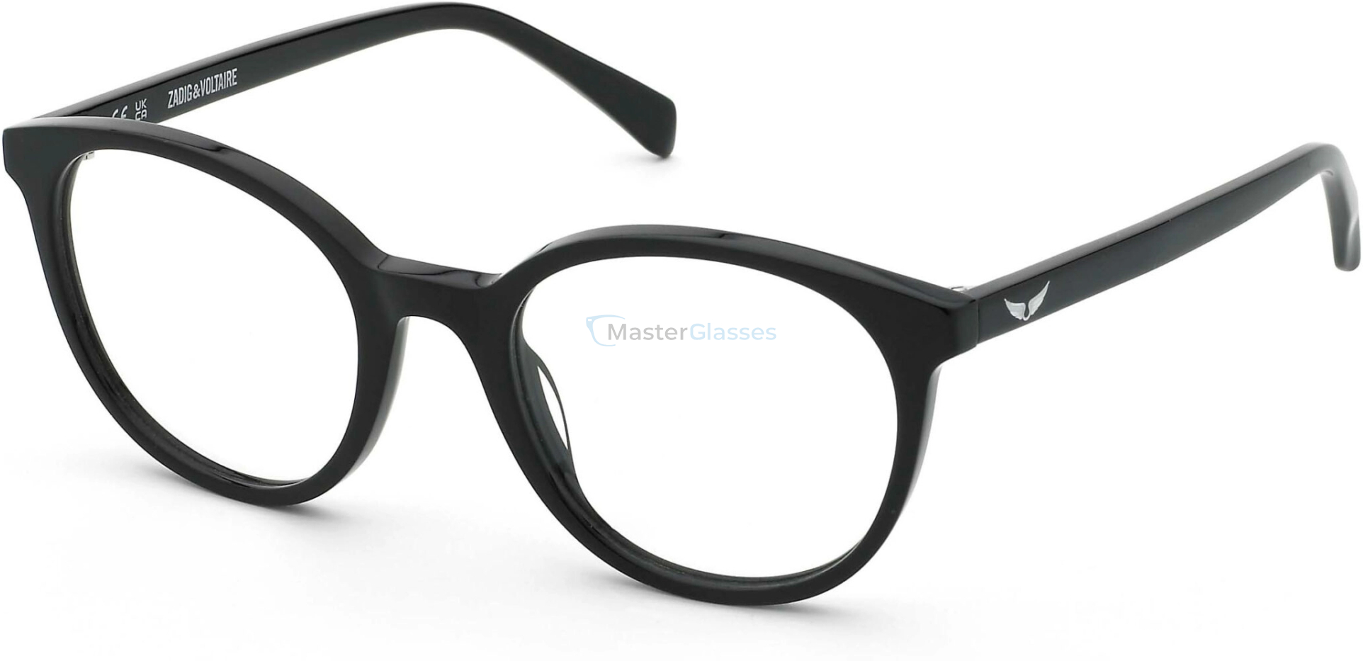  ZADIG and VOLTAIRE VZJ055 0700,  SHINY BLACK, CLEAR