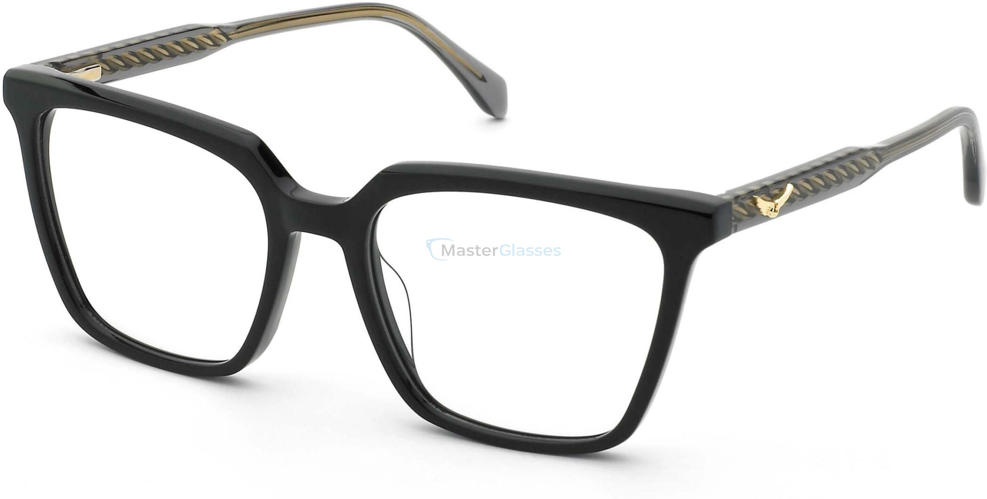  ZADIG and VOLTAIRE VZV439 700Y,  SHINY BLACK, CLEAR