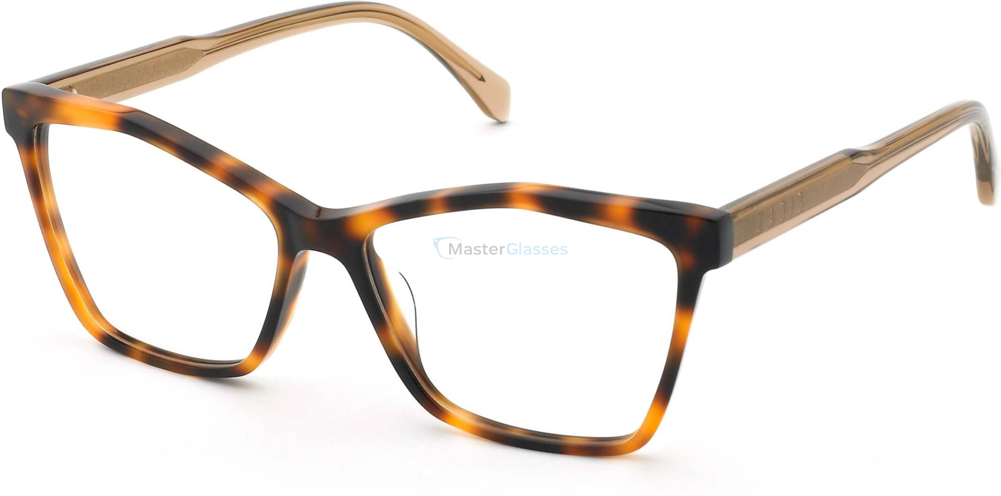  ZADIG and VOLTAIRE VZV441 09AJ,  HAVANA BROWN, CLEAR