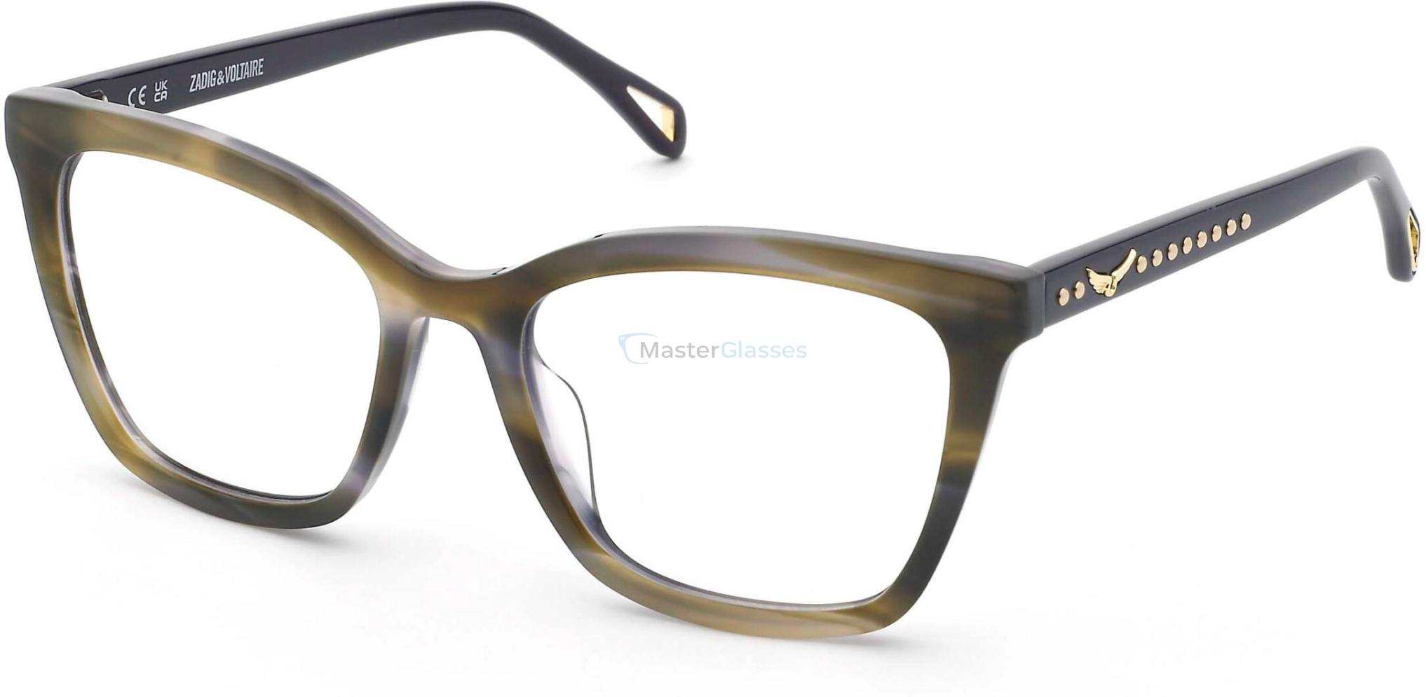  ZADIG and VOLTAIRE VZV442 0M23,  VIOLET/GREEN SHINY, CLEAR