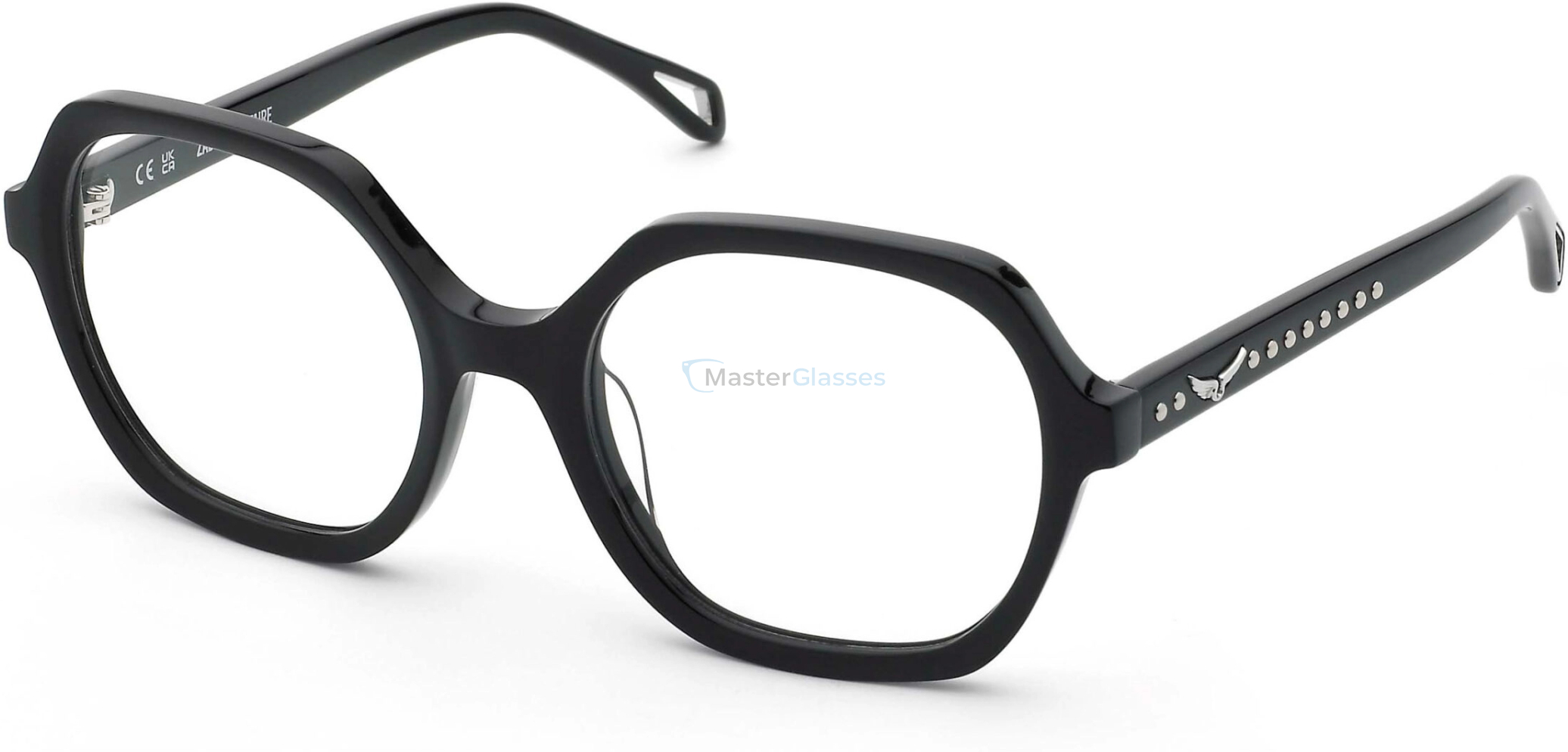  ZADIG and VOLTAIRE VZV443 700Y,  SHINY BLACK, CLEAR