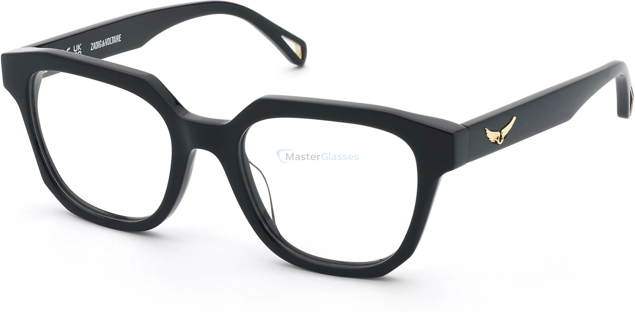  ZADIG and VOLTAIRE VZV445 700Y,  SHINY BLACK, CLEAR