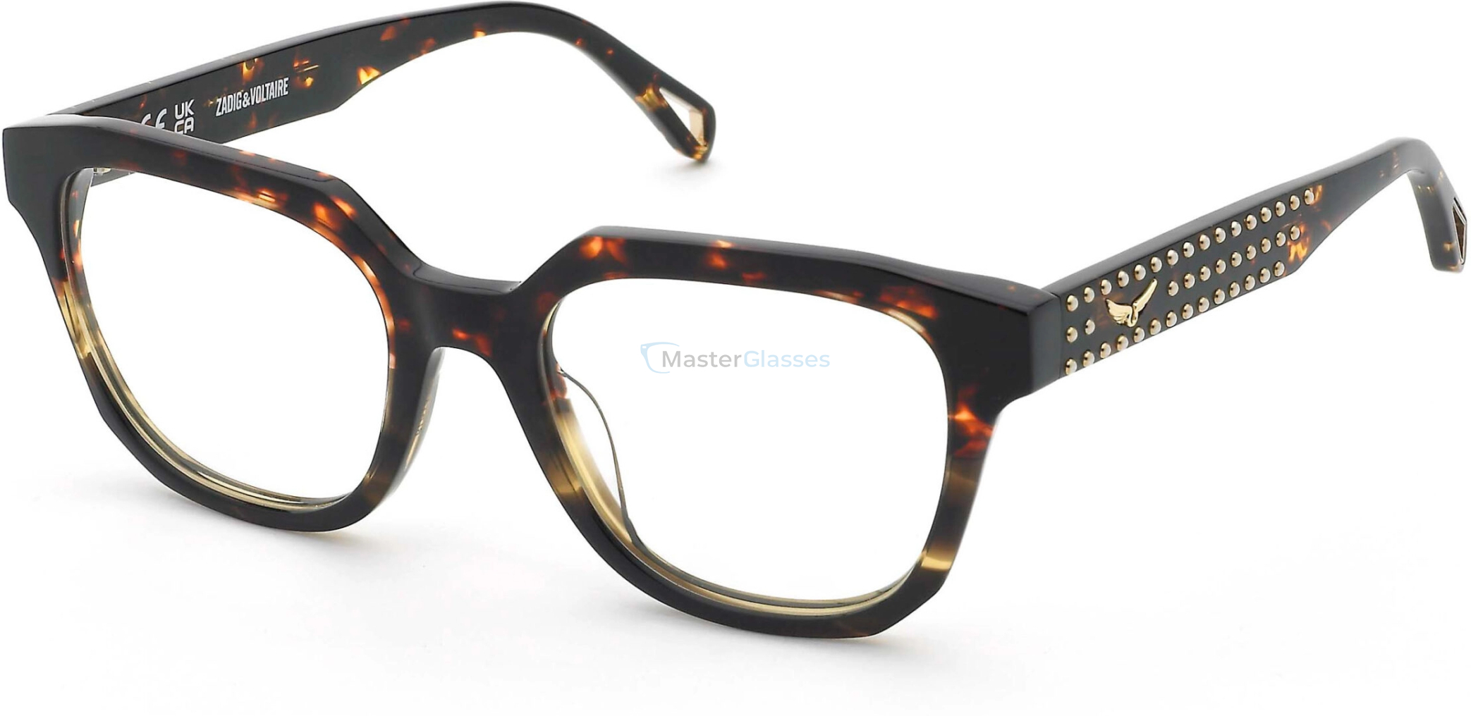  ZADIG and VOLTAIRE VZV445V 0GEN,  SHINY HAVANA GRAD.GREEN, CLEAR
