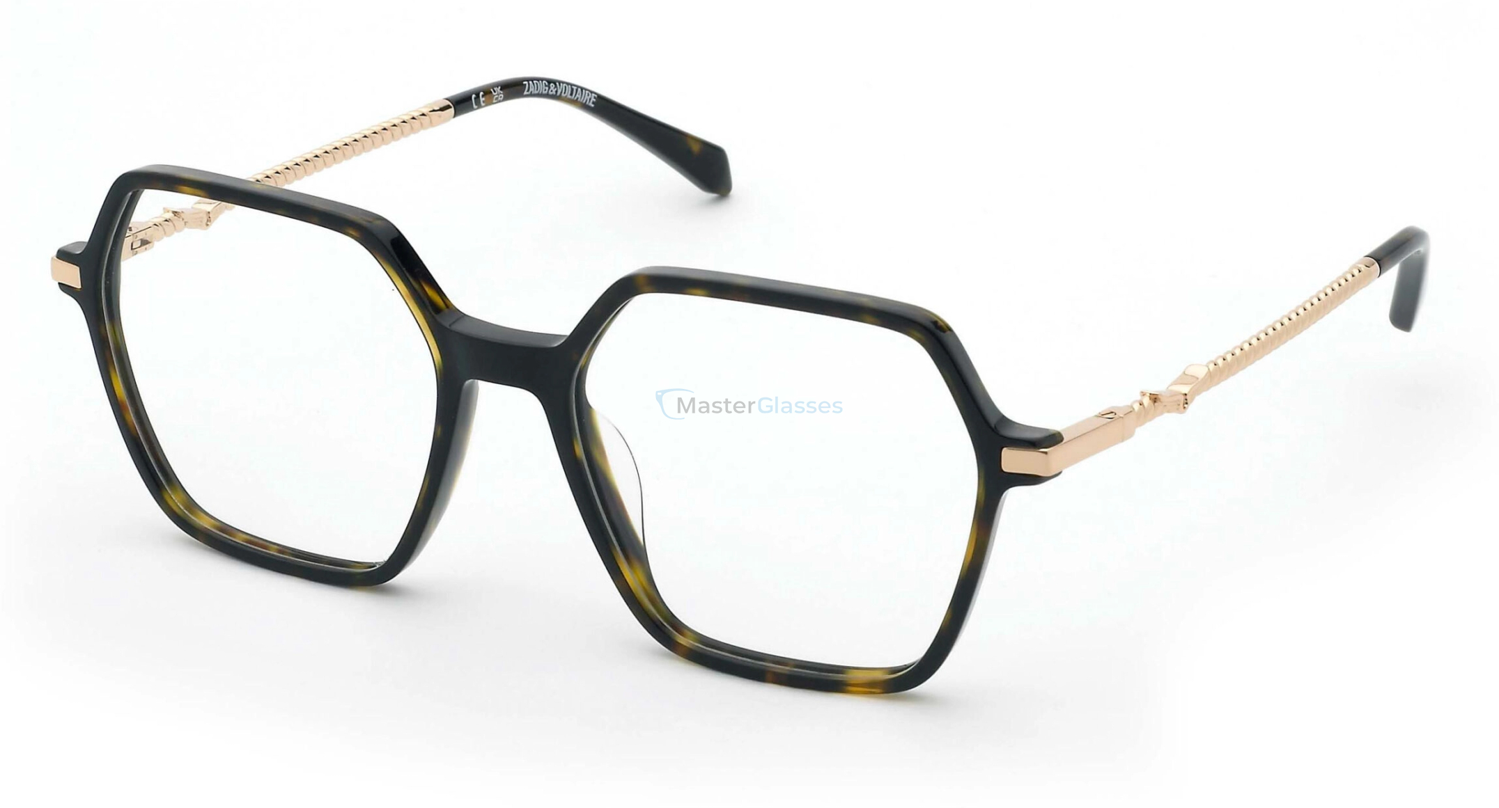  ZADIG and VOLTAIRE VZV448 0722,  SHINY DARK HAVANA, CLEAR