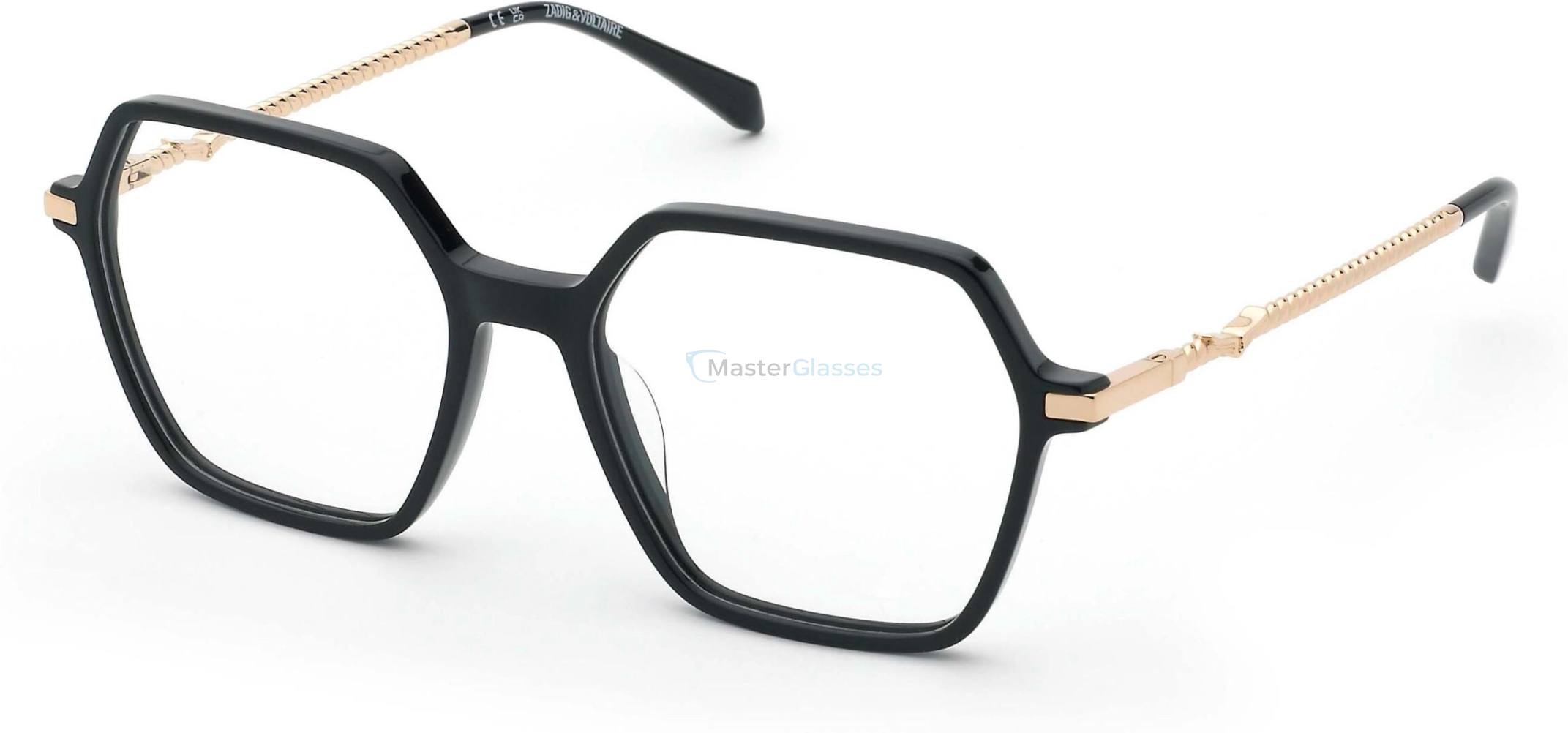  ZADIG and VOLTAIRE VZV448 0700,  SHINY BLACK, CLEAR