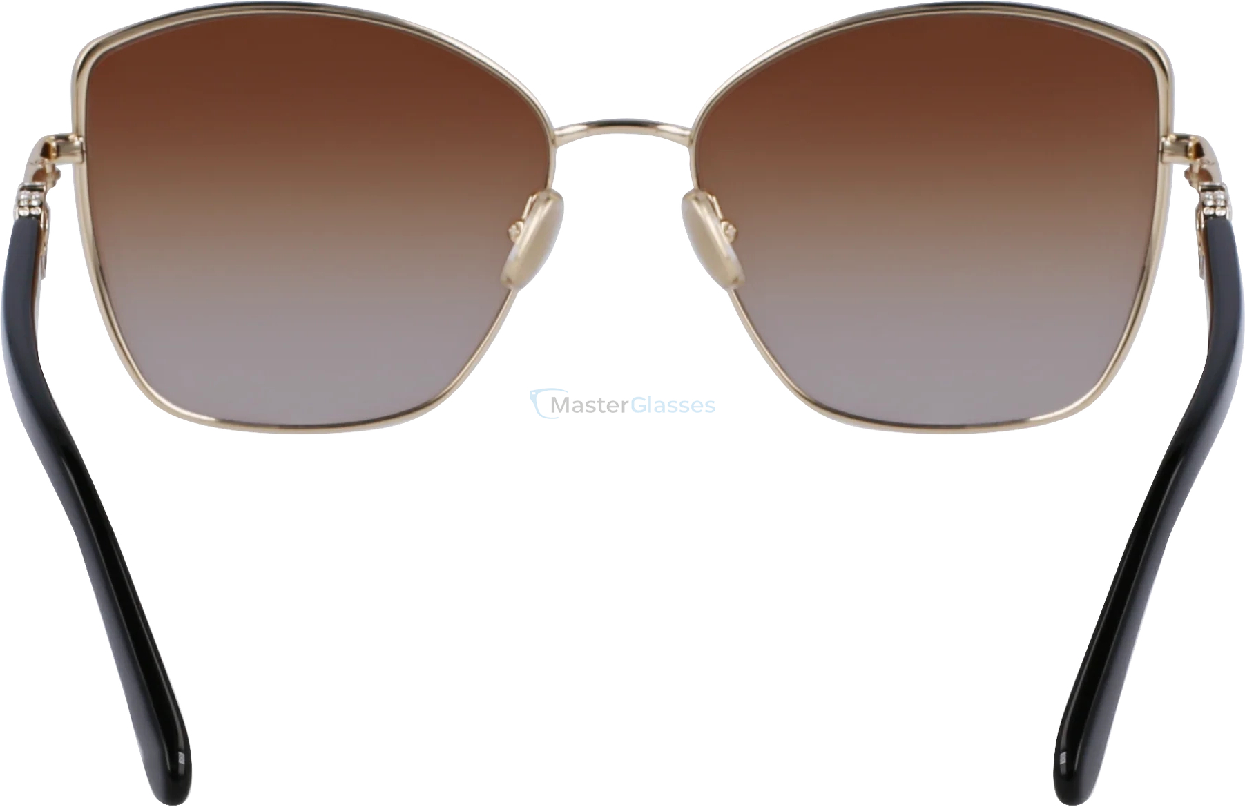   SALVATORE FERRAGAMO SF312SR 745,  GOLD/BROWN GRADIENT, BROWN GREY GRADIENT
