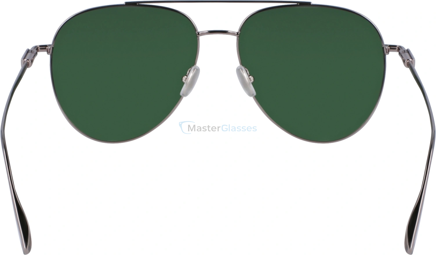   SALVATORE FERRAGAMO SF308S 44,  LIGHT RUTHENIUM/GREEN, SOLID GREEN