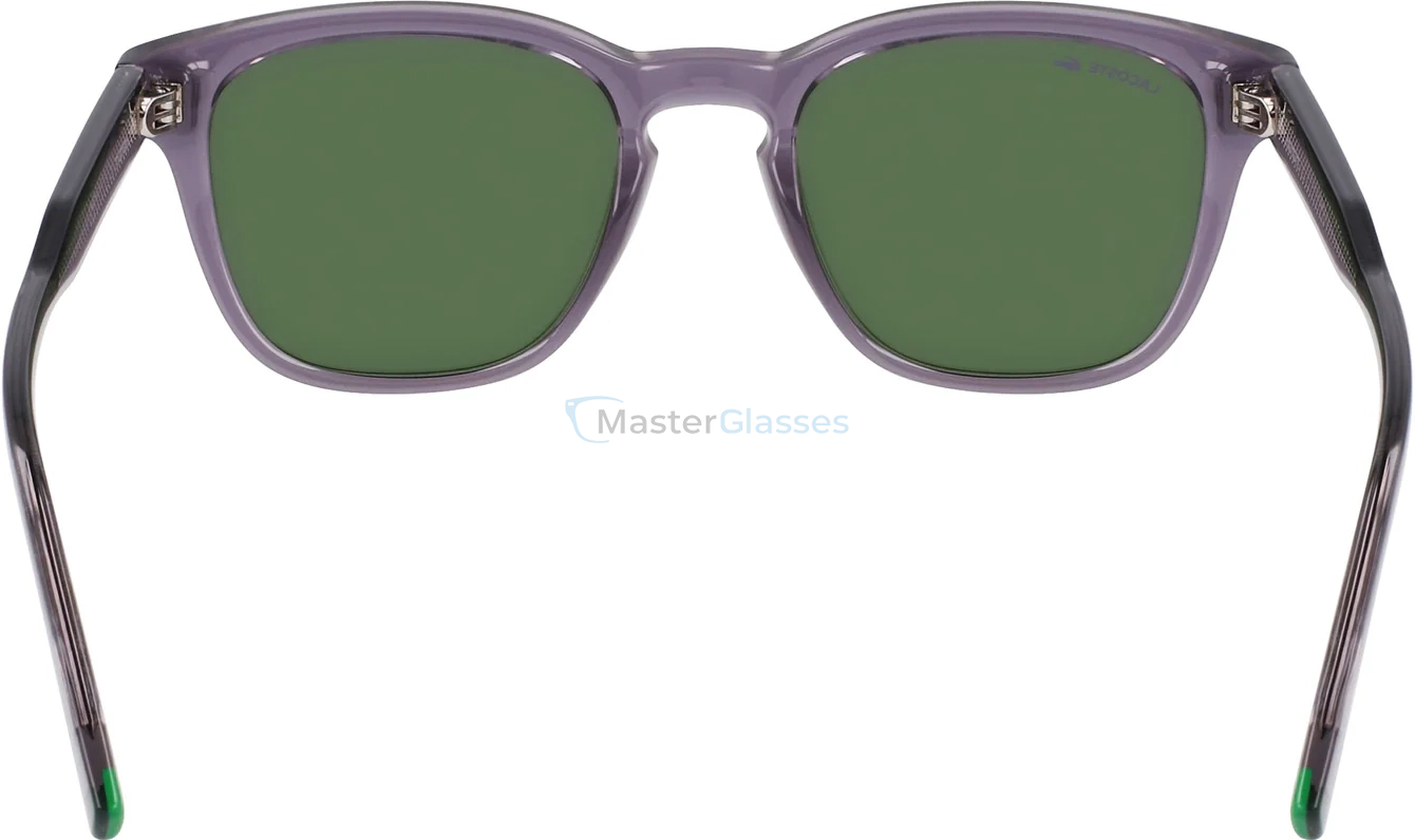   LACOSTE L6026S 35,  TRANSPARENT GREY, SOLID GREEN