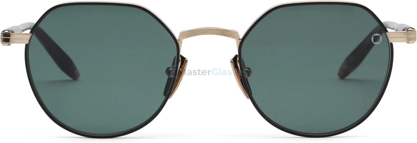   AKONI THEMIS GLD - GRN,  Brushed 12k Gold, Deep Emerald Green Lenses